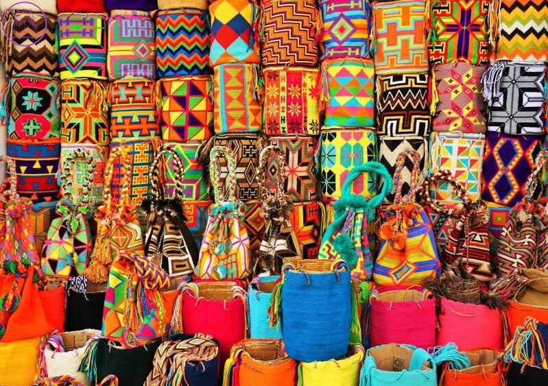 BLUEBIRD Puzzle Barevné košíky 1500 dílků