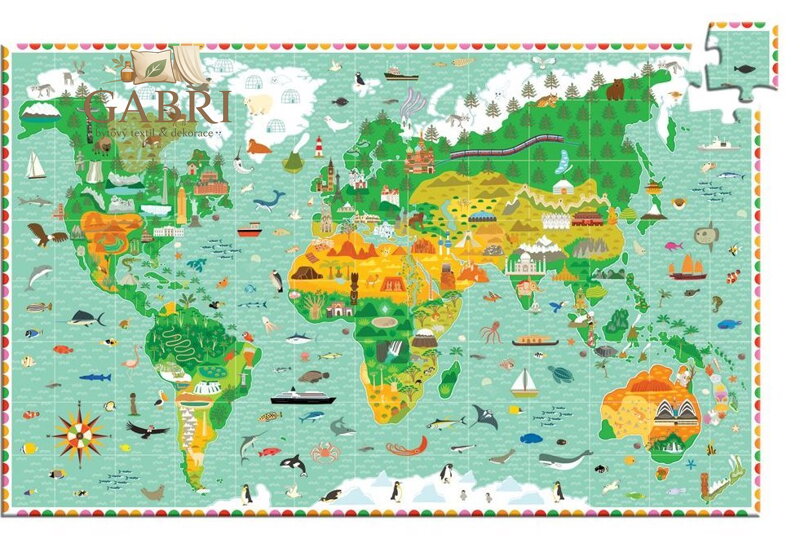 DJECO Puzzle Observation: Kolem světa 200 dílků