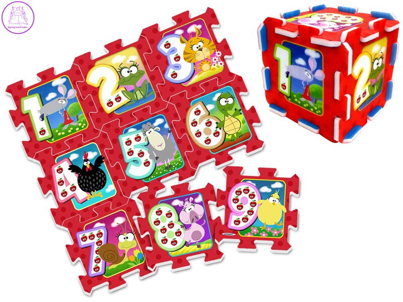 STAMP Pěnové puzzle Zvířátka a čísla
