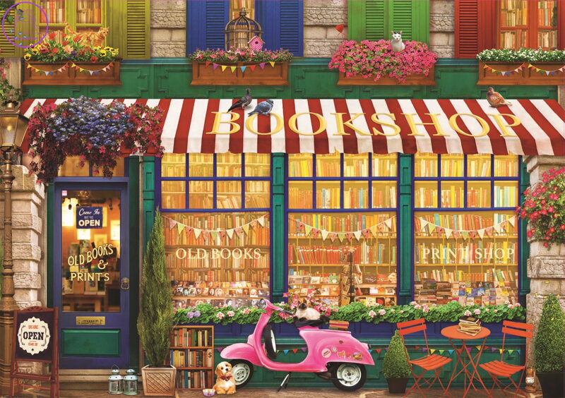 EDUCA Puzzle Vintage knihkupectví 4000 dílků