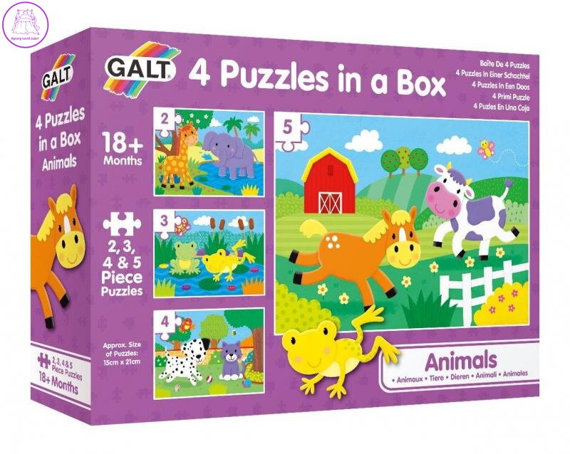 GALT Puzzle Zvířátka 4v1 (2,3,4,5 dílků)
