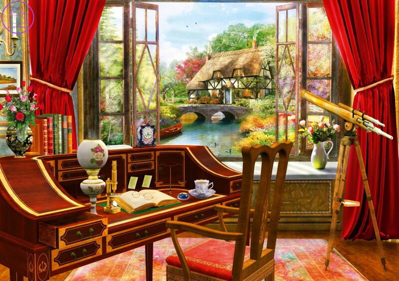 BLUEBIRD Puzzle Výhled z pracovny 1000 dílků