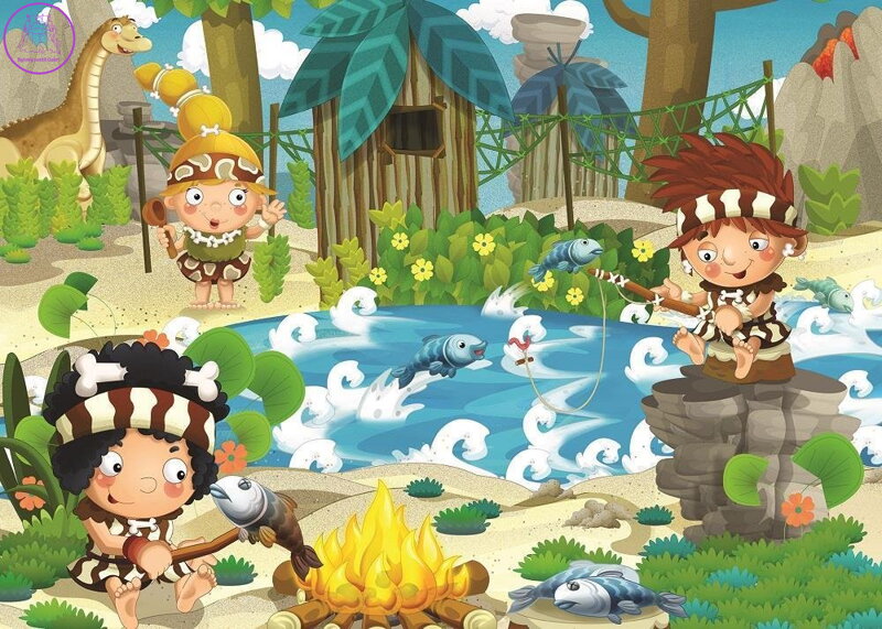 ART PUZZLE Puzzle Pravěký piknik 100 dílků