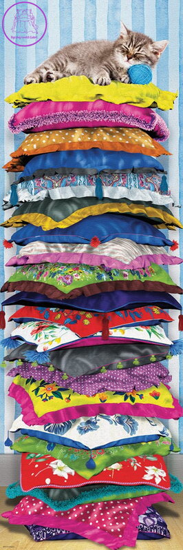 EUROGRAPHICS Vertikální puzzle Kočičí princezna na hrášku 1000 dílků