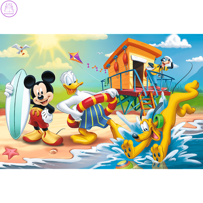 TREFL Puzzle Mickey Mouse na pláži 60 dílků