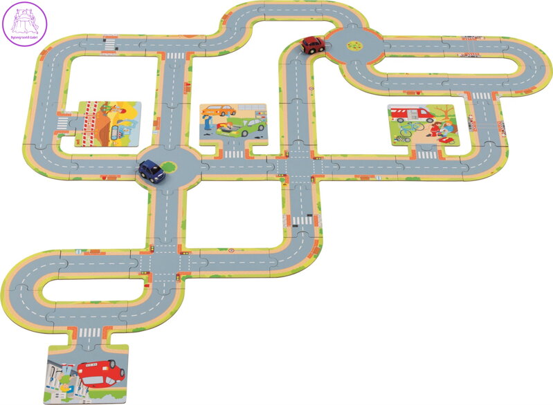 GOKI Podlahová autodráha + 2 autíčka