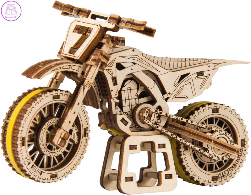 WOODEN CITY 3D puzzle Motorka MotoCross 88 dílů