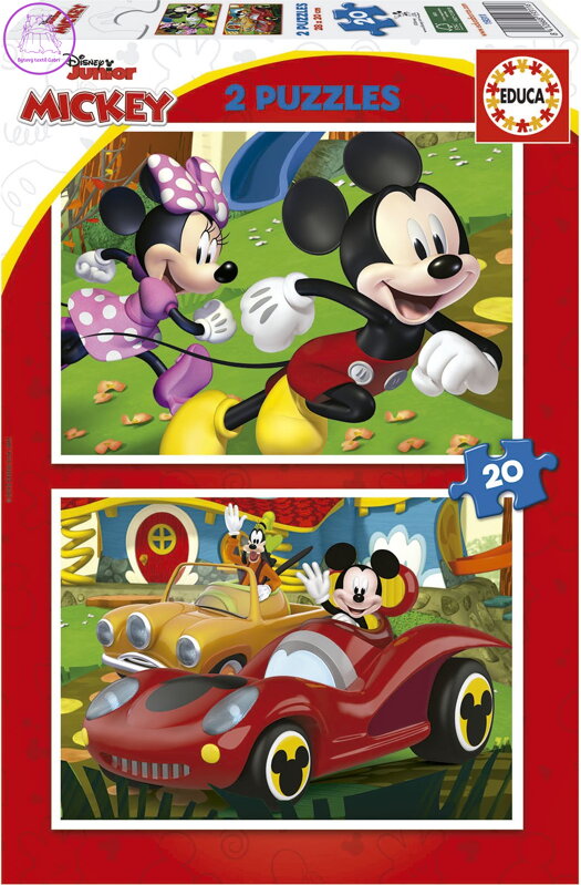 EDUCA Puzzle Mickey Mouse: Zábavní park 2x20 dílků
