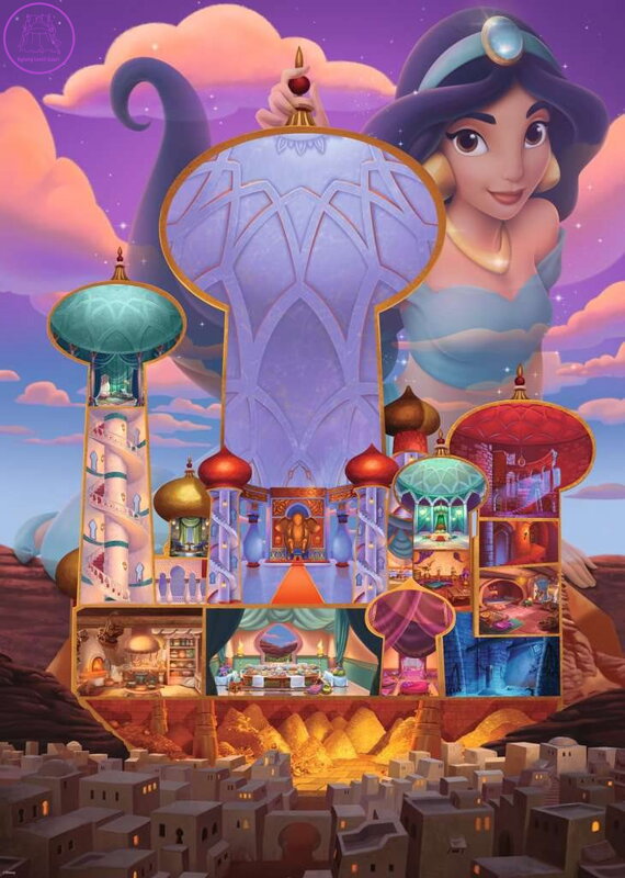 RAVENSBURGER Puzzle Disney Castle Collection: Jasmína 1000 dílků