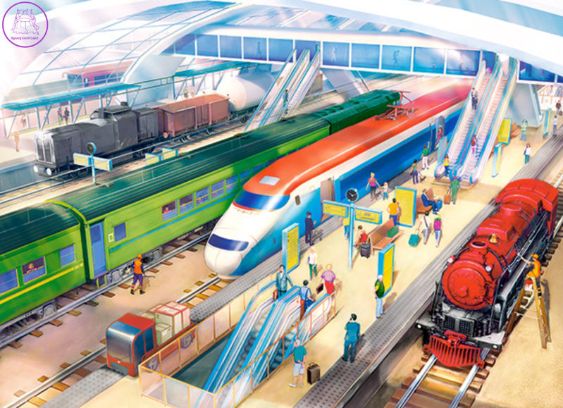 CASTORLAND Puzzle Nádraží 100 dílků