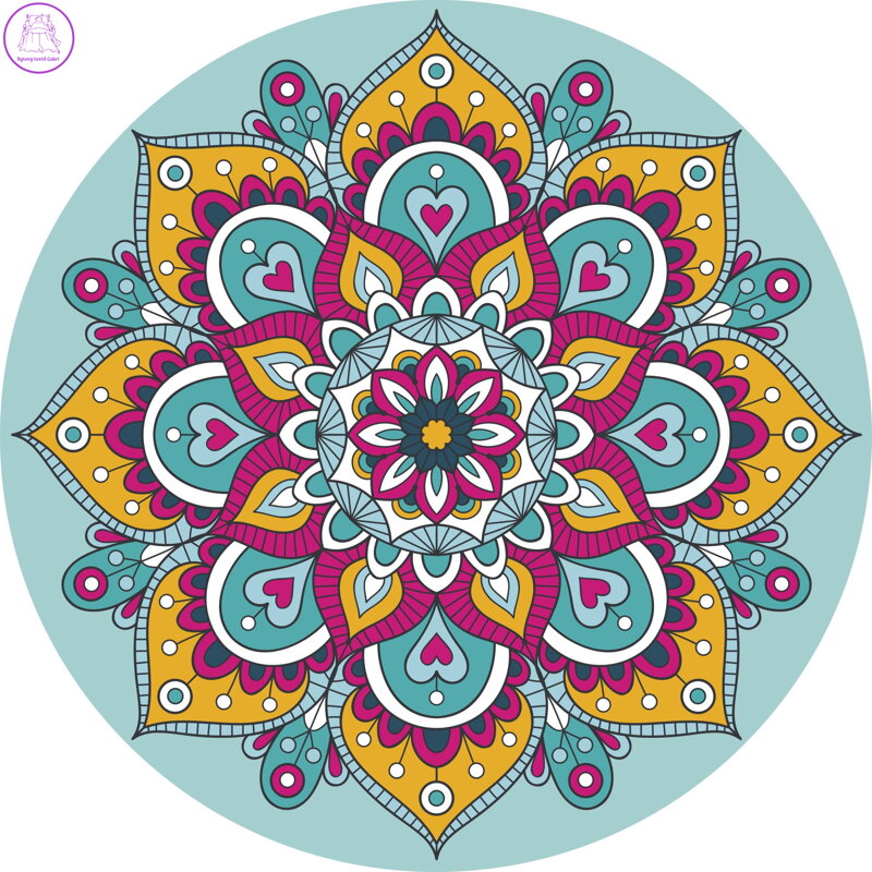 GRAFIX Diamantové malování na rámu Mandala tyrkysová 30cm