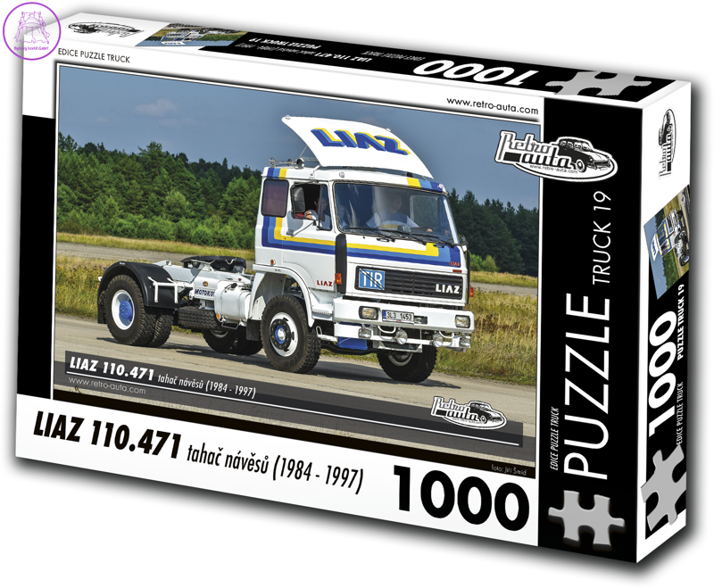RETRO-AUTA Puzzle TRUCK č.19 Liaz 110.471 tahač návěsů (1984-1997) 1000 dílků