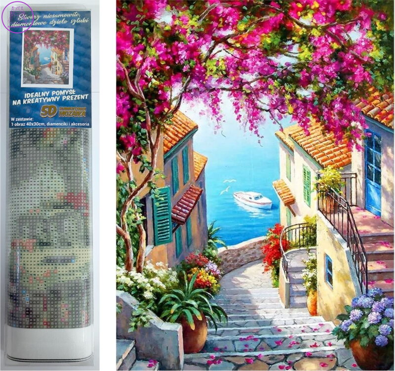Norimpex Diamantové malování Schody nad mořem 30x40cm