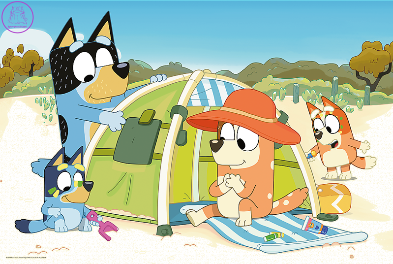 TREFL Puzzle Bluey a její skvělý den MAXI 24 dílků