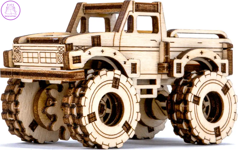 WOODEN CITY 3D puzzle Superfast Monster Truck 4