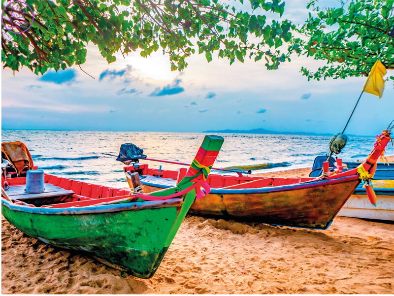 DINO Puzzle Rybářské loďky 2000 dílků