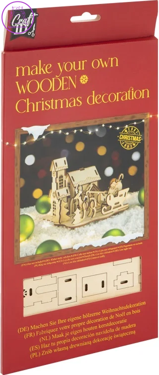 CRAFT ID Dřevěné 3D puzzle Santa