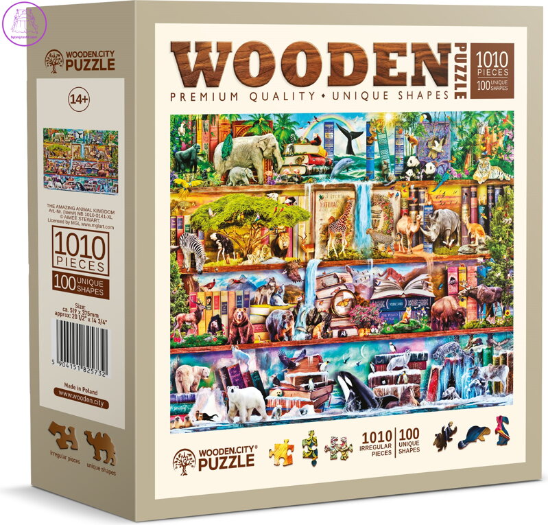 WOODEN CITY Dřevěné puzzle Úžasný svět zvířat 1010 dílků