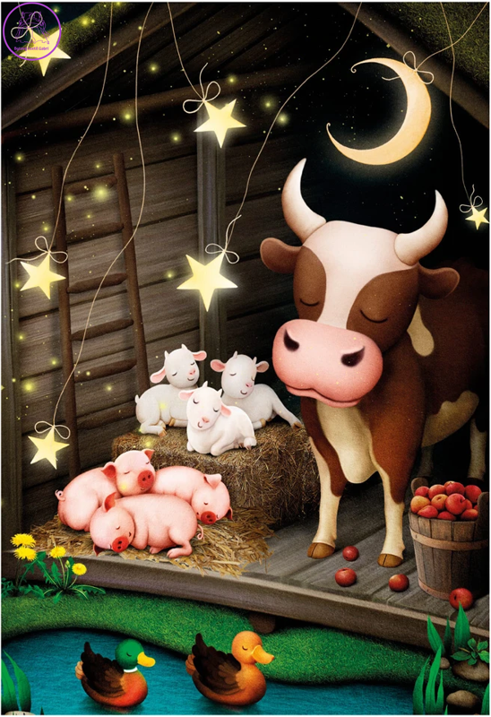 DINO Puzzle s pohádkou Zvířátka na farmě 24 dílků