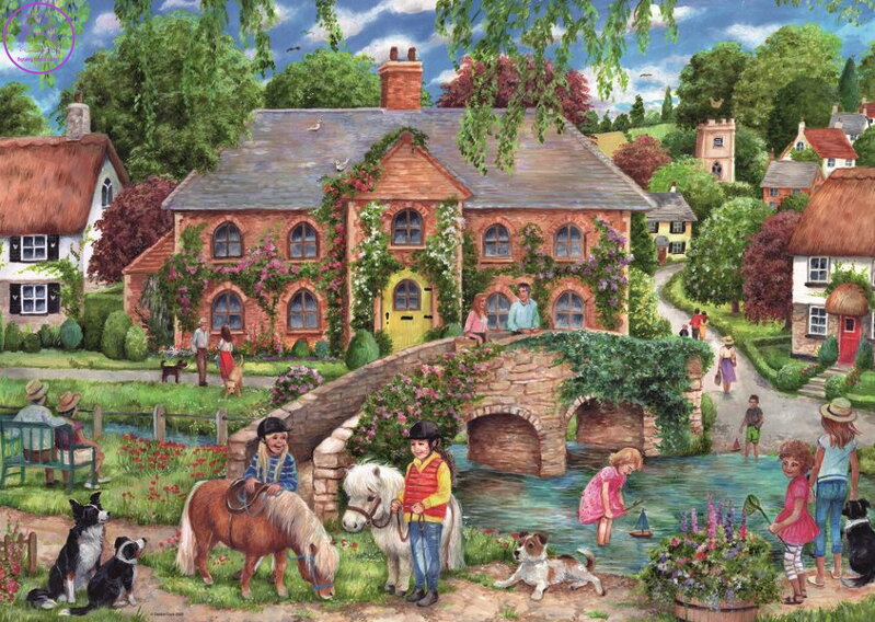 RAVENSBURGER Puzzle Život na vesnici 1000 dílků