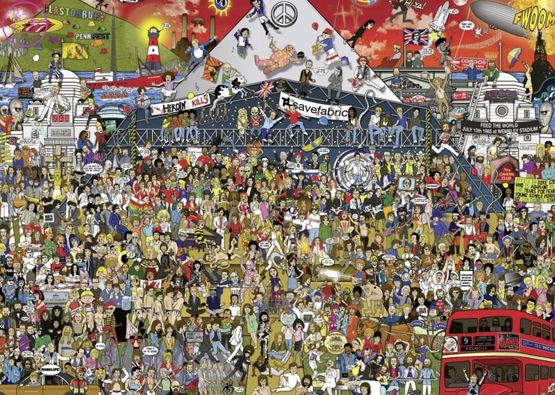 HEYE Puzzle Historie britské hudby 2000 dílků