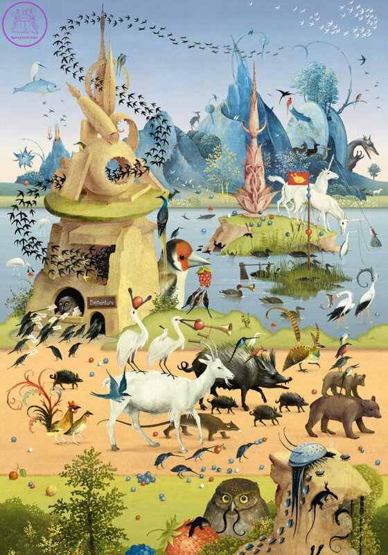 HEYE Puzzle Na výletě: Hieronymus Bosch 500 dílků