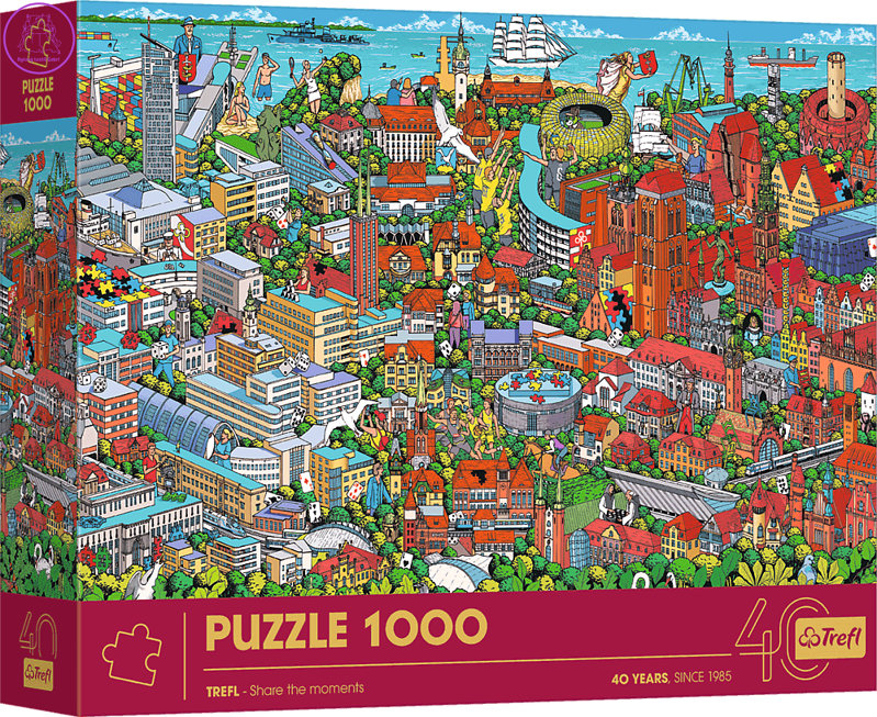 TREFL Puzzle Premium Plus Share the Moments: Trojměsto 1000 dílků