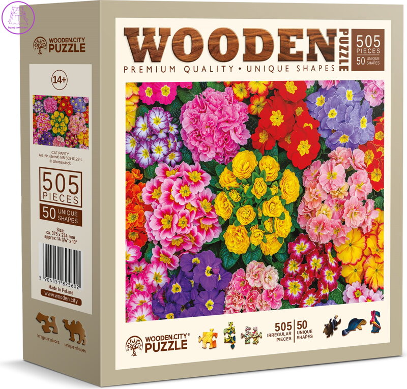 WOODEN CITY Dřevěné puzzle Kvetoucí květiny 505 dílků