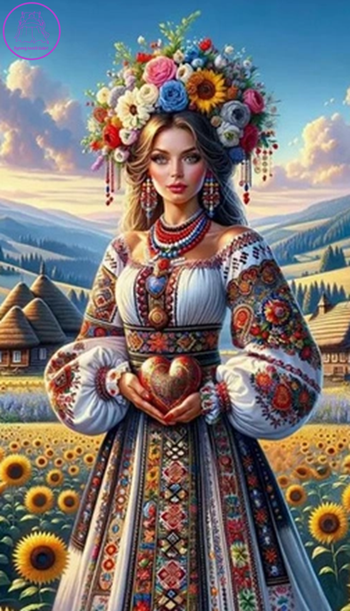 NORIMPEX Diamantové malování Dívka se slunečnicemi 30x40cm