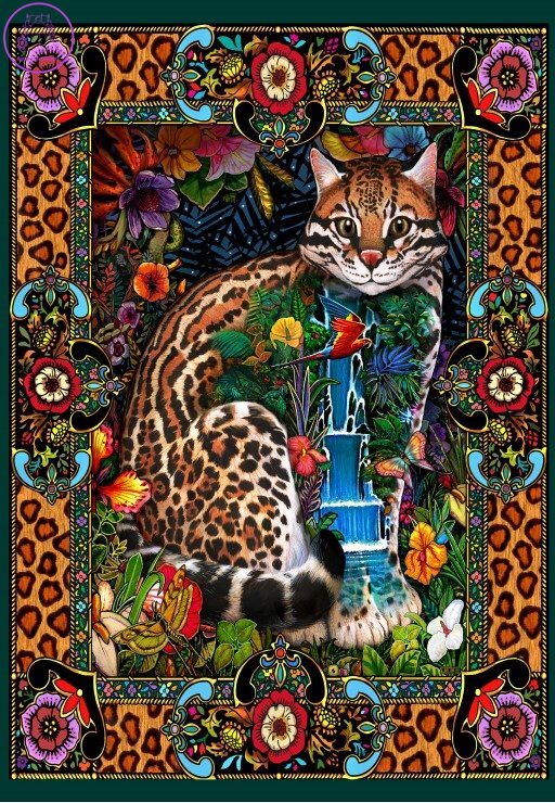 GRAFIKA Puzzle Tropická kočka 1000 dílků