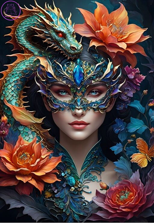 BLUEBIRD Puzzle Dívka s drakem 1000 dílků