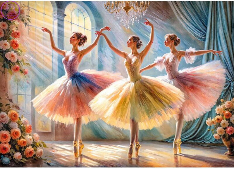 CHERRY PAZZI Puzzle Tři baletky 1000 dílků