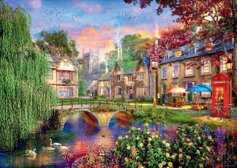 RAVENSBURGER Puzzle Cotswoldská cesta 1000 dílků