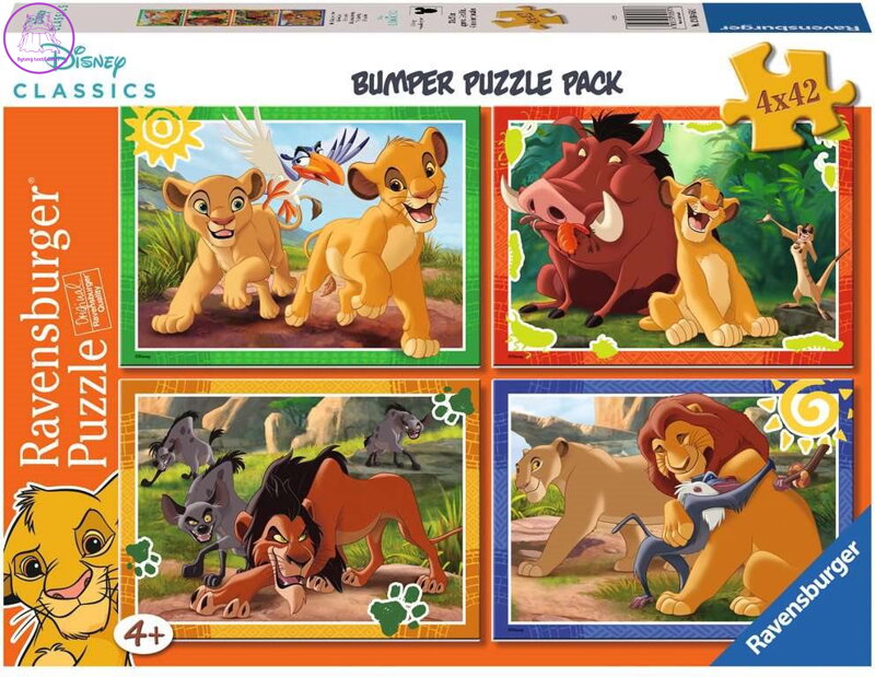 RAVENSBURGER Puzzle Disney: Lví král 4x42 dílků