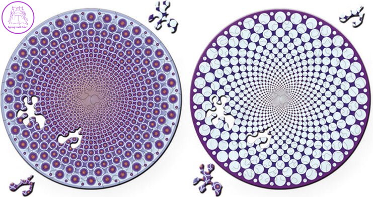 CURIOSI Oboustranné dřevěné puzzle Double: Body 88 dílků