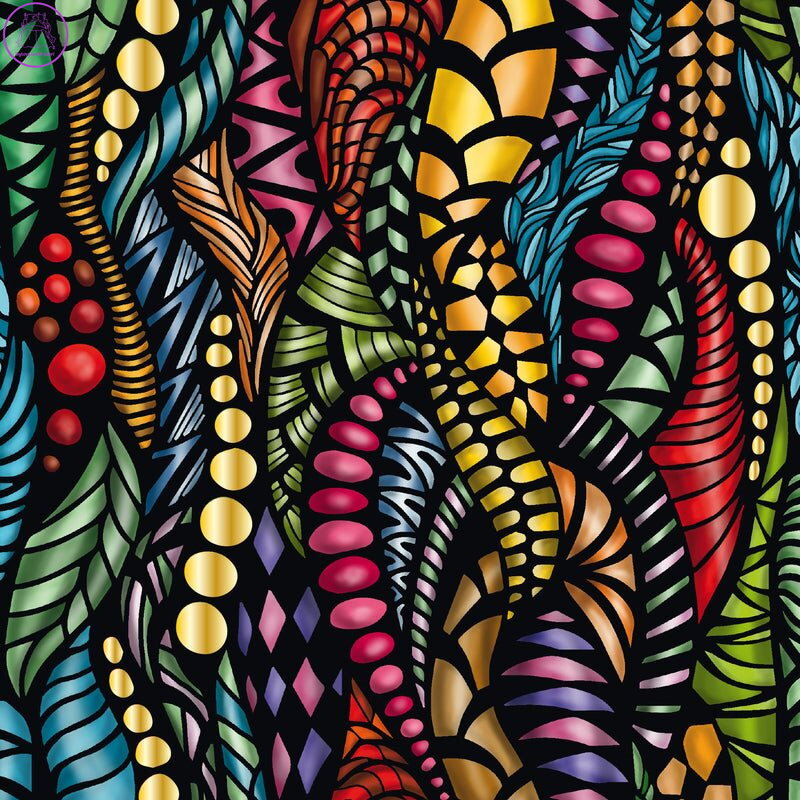 CURIOSI Čtvercové puzzle Q Gold: Vzor I 72 dílků