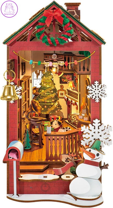 ROBOTIME Rolife DIY 3D Zarážka na knihy: Chaloupka 206 dílků