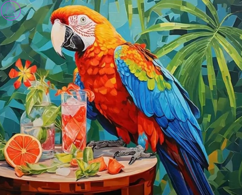 NORIMPEX Diamantové malování Tropický koktejl 30x40cm