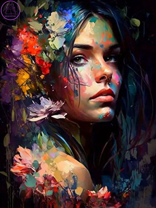 NORIMPEX Diamantové malování Barevný obraz ženy 30x40cm