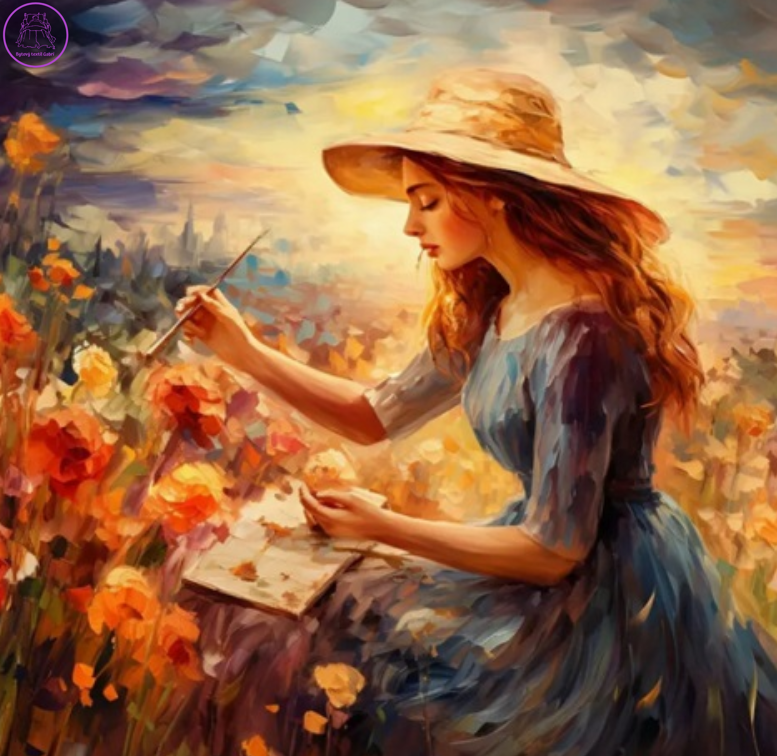 NORIMPEX Diamantové malování Žena v klobouku 30x40cm