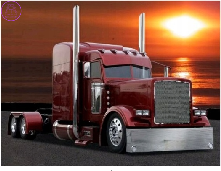 NORIMPEX Diamantové malování Nákladní vůz při západu slunce 30x40cm