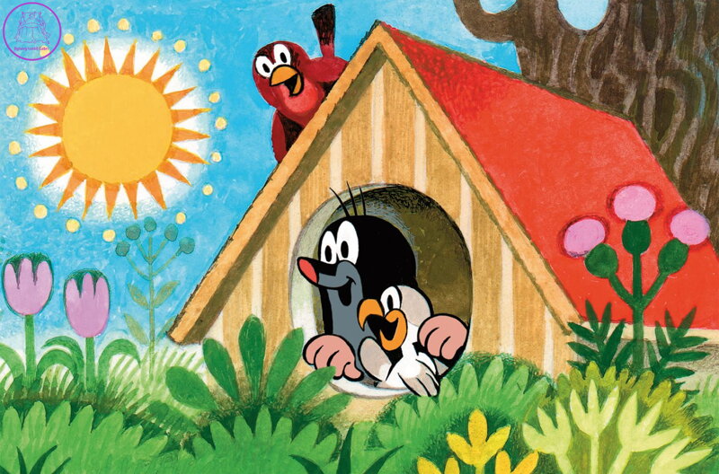 DINO Puzzle Krtek - ptačí budka 54 dílků