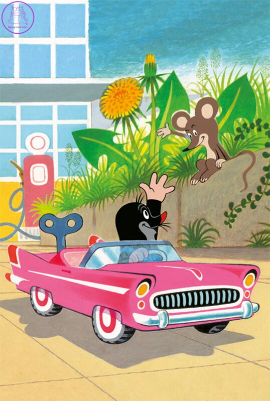 DINO Puzzle Krtek - autíčko 54 dílků