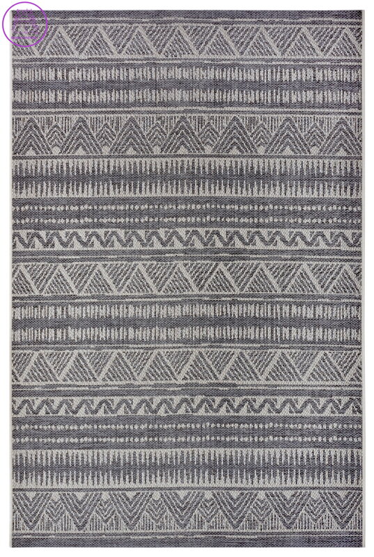 Kusový koberec Clyde 105906 Loto Grey Beige – na ven i na doma