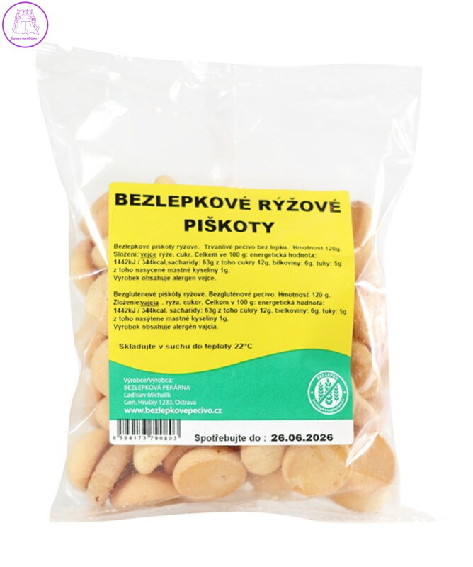 Piškoty rýžové 120g bezl. Michalík 3191