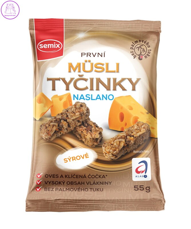 Müsli tyčinky naslano sýrové 55g Semix bez lepku 1085