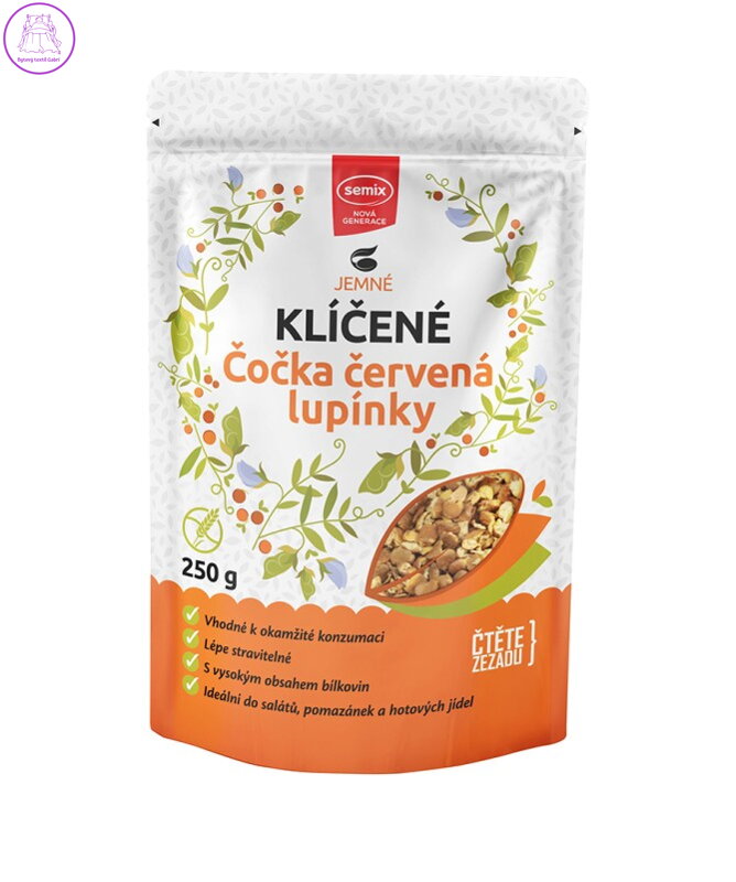 Lupínky z červené čočky klíčené 250g Semix bez lepku 735