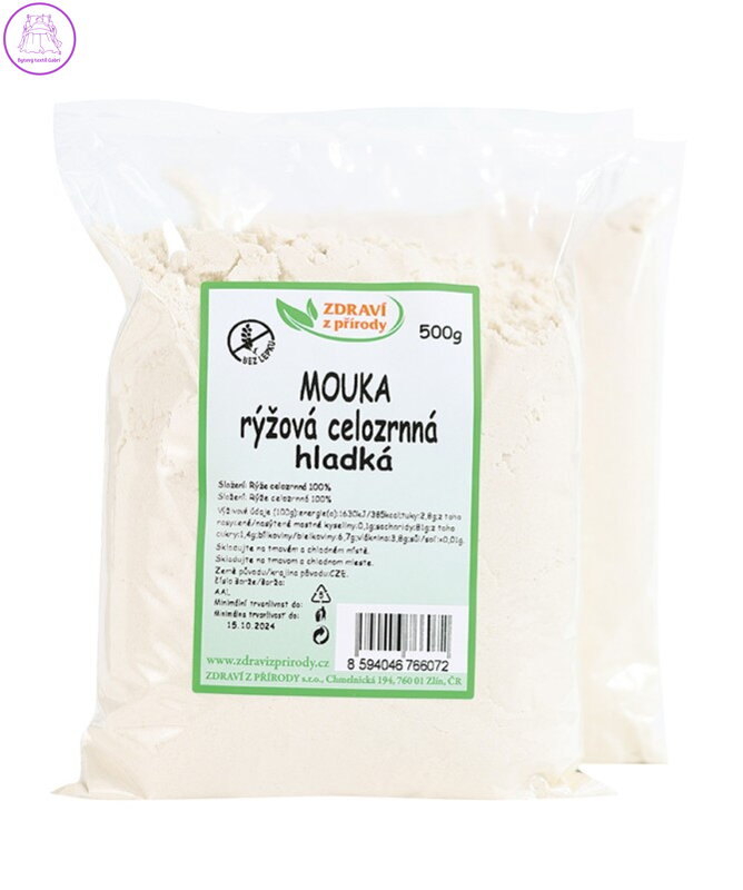 Mouka rýžová celozrnná hladká 500g ZP bez lepku 1010
