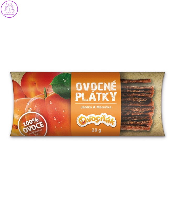 Ovocné plátky jablko meruňka 20g Ovocňák bez lepku 1178