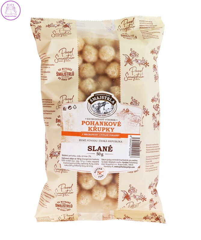 Pohankové křupky slané 50g Šmajstrla bez lepku 2848